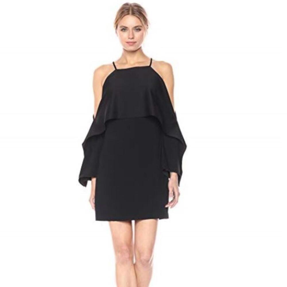 Trina Turk, 2, Red, Mia Cold Shoulder Drape Dress